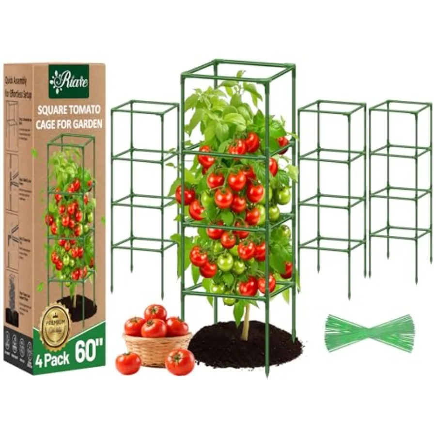 Pack Square Tomato Cages for Garden Plant Support- Up to 0 Tomato Cage Garden Stakes Tomato Trellis for Potted Plants Raised Ga
Pack Square Tomato Cages for Garden Plant Support- Up to 0 Tomato Cage Garden Stakes Tomato Trellis for Potted Plants Raised Ga