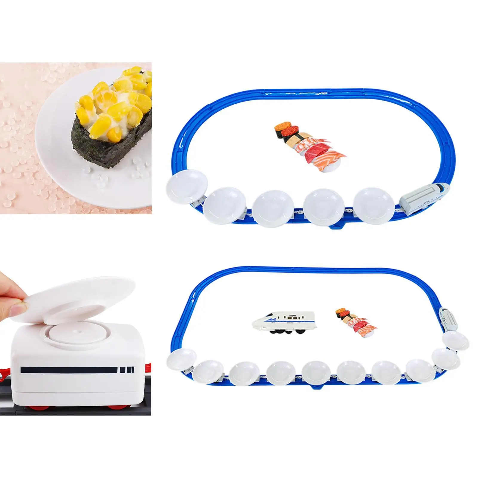 Sushi Train Set Sushi Toy Train Educational Toy Creative Simulation Role Play Game Rotating Table Food Train for Party Favors
Sushi Train Set Sushi Toy Train Educational Toy Creative Simulation Role Play Game Rotating Table Food Train for Party Favors