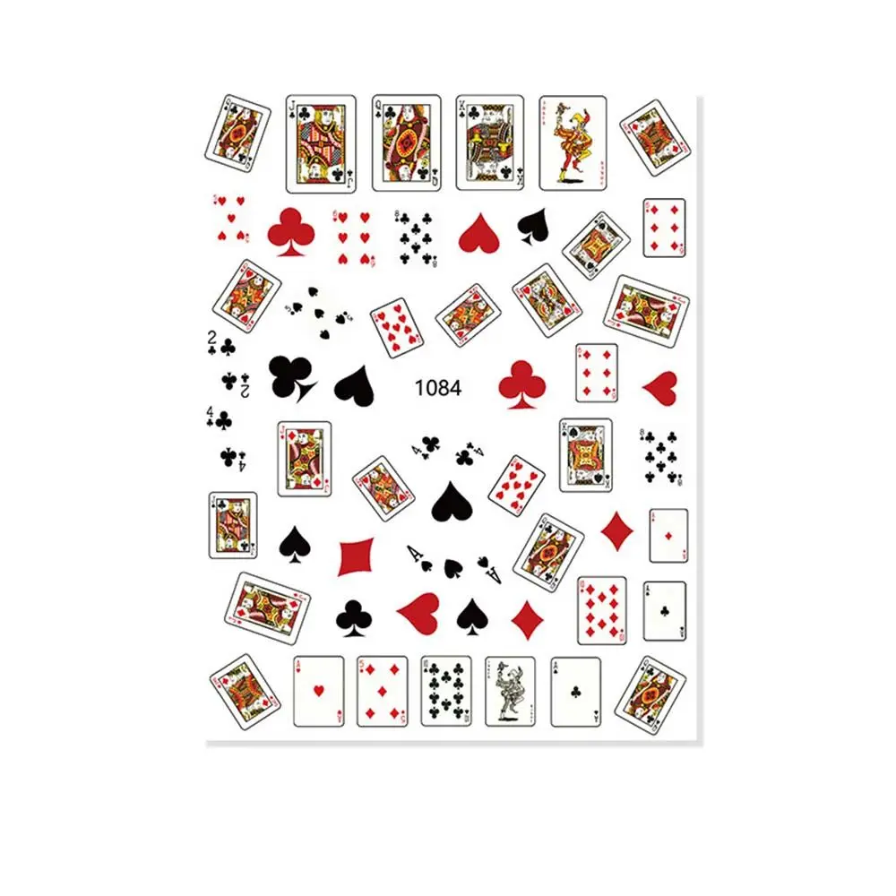 3D Fashion Decals Adhesive Manicure DIY Nail Decoration Poker Nail Art Sticker Playing Cards Design
3D Fashion Decals Adhesive Manicure DIY Nail Decoration Poker Nail Art Sticker Playing Cards Design