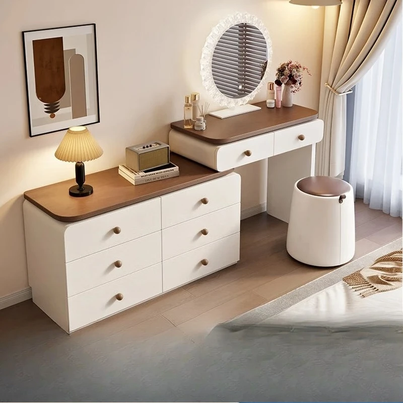 Dresser bedroom simple new solid wood chest storage cabinet integrated makeup table
Dresser bedroom simple new solid wood chest storage cabinet integrated makeup table