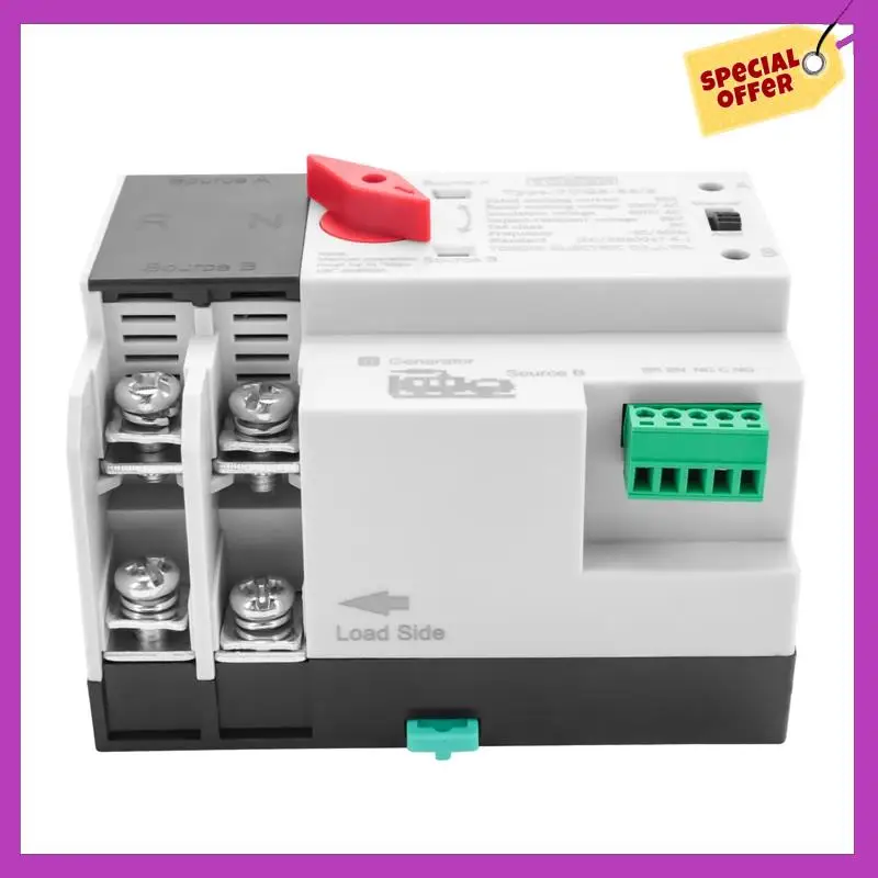HFIL-TOMZN Din Rail 2P ATS Dual Power Automatic Transfer Switch Electrical Selector Switches Uninterrupted Power
HFIL-TOMZN Din Rail 2P ATS Dual Power Automatic Transfer Switch Electrical Selector Switches Uninterrupted Power