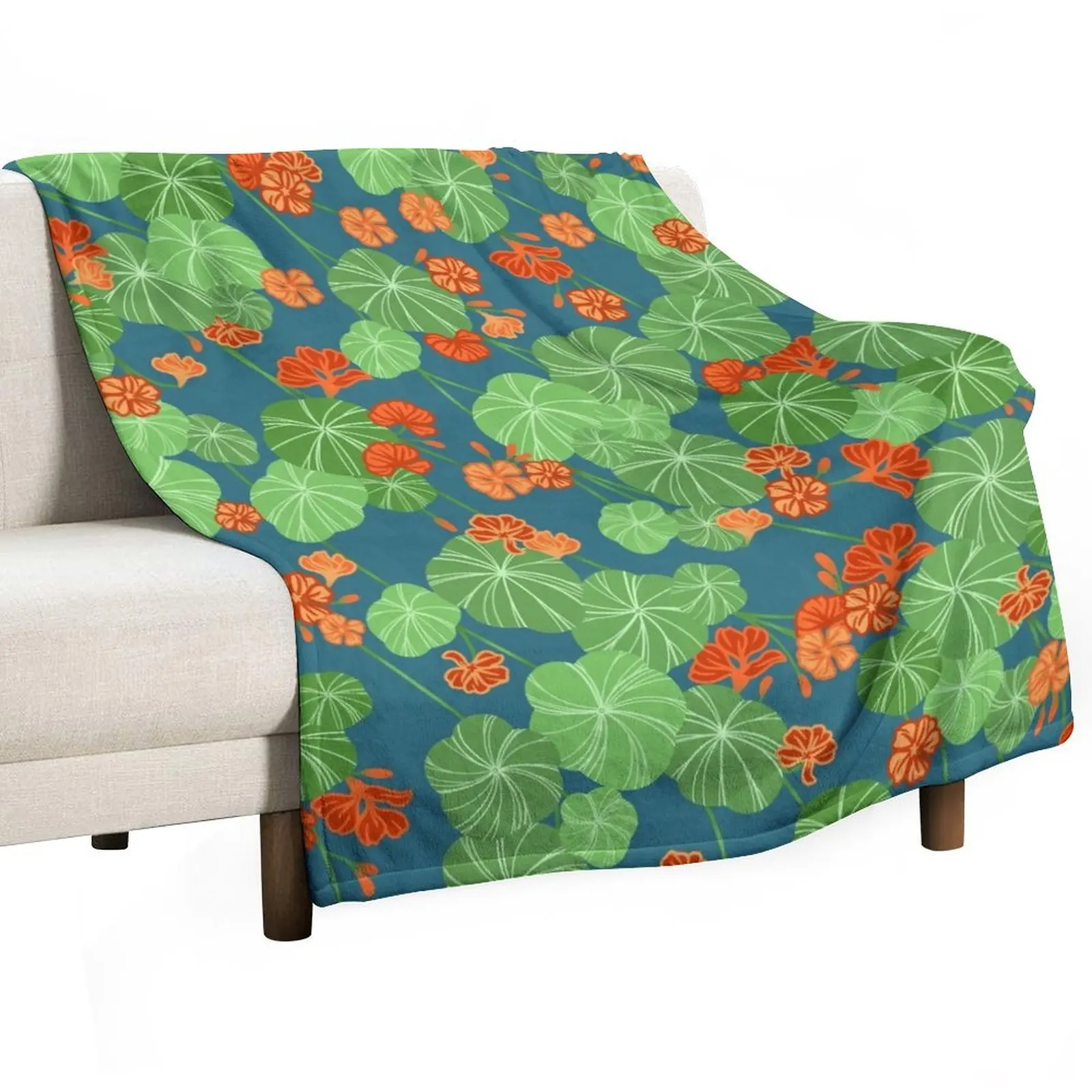 Nasturtium Fabric Design Throw Blanket Soft Big Decorative Throw funny gift Blankets
Nasturtium Fabric Design Throw Blanket Soft Big Decorative Throw funny gift Blankets