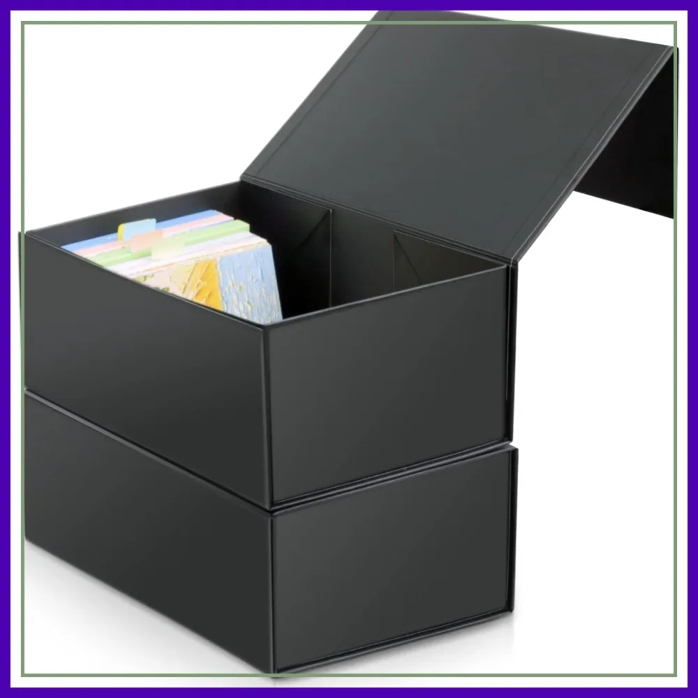 4x6 Index Card Holder, Storage Box for 2400 Flash Cards, 2 Pack, Black
4x6 Index Card Holder, Storage Box for 2400 Flash Cards, 2 Pack, Black