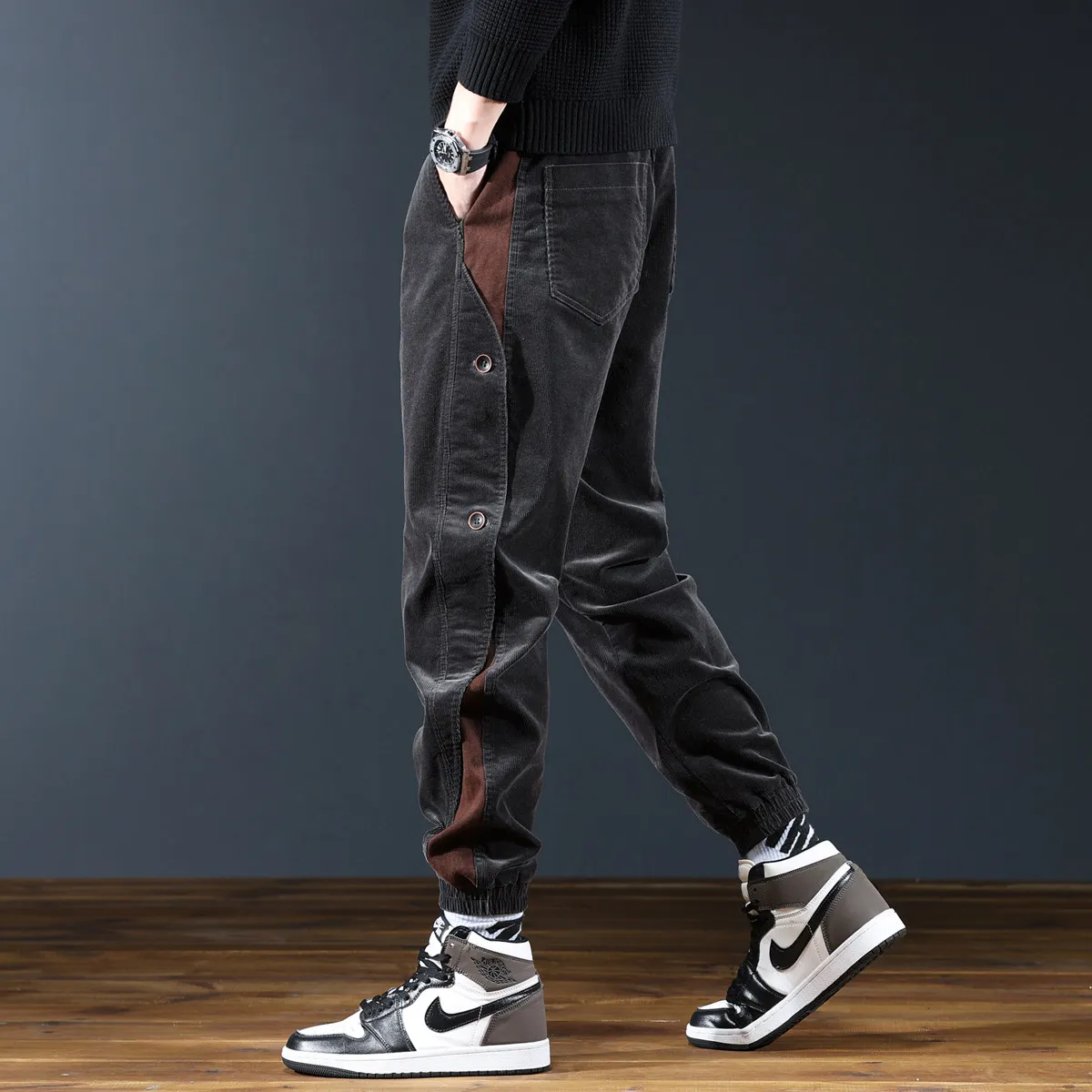 Мужские повседневные вельветовые брюки с цветными вставками, свободные рабочие брюки для отдыха, осенне-зимние, новые, прямого кроя, Haome
Мужские повседневные вельветовые брюки с цветными вставками, свободные рабочие брюки для отдыха, осенне-зимние, новые, прямого кроя, Haome