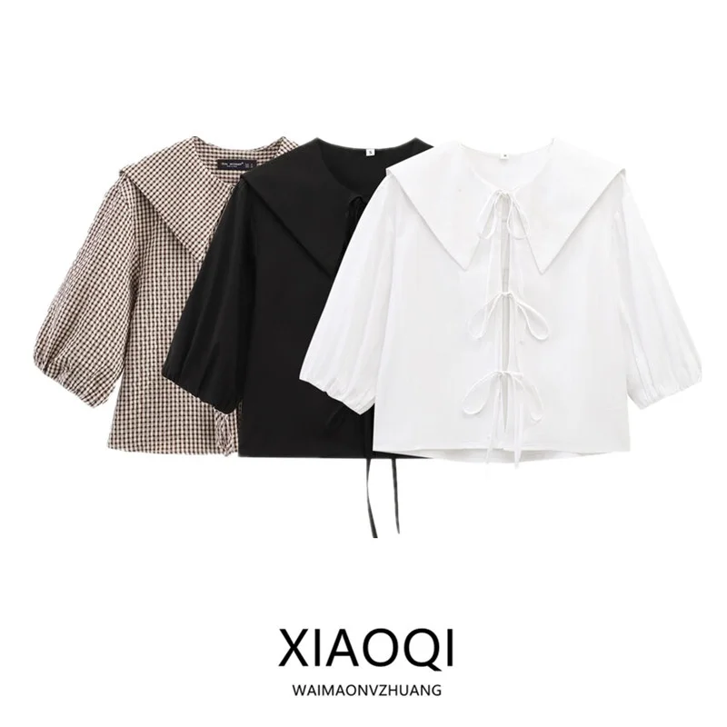 Spring 2025 Women's Versatile Small Plaid Puffy Sve irt Turn-down Collar ort Length Straight Cut Other Material 00%
Spring 2025 Women's Versatile Small Plaid Puffy Sve irt Turn-down Collar ort Length Straight Cut Other Material 00%