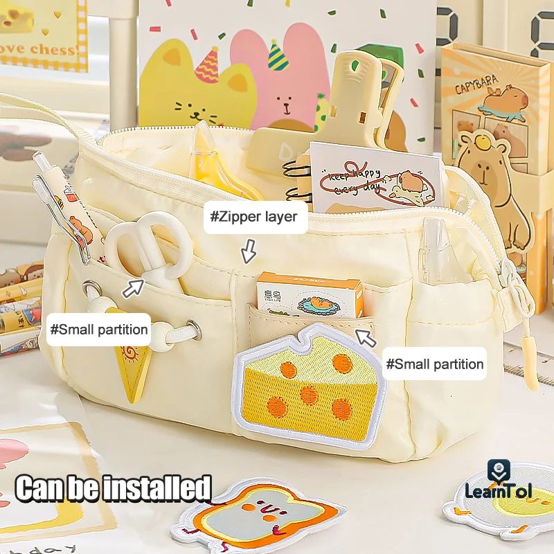 Pen Bag Holder Cheese Pattern Zip Pen Pouch Large Capacity Pencil Bag Pouch Box For Pens Pencils Erasers Brushes Cosmetics
Pen Bag Holder Cheese Pattern Zip Pen Pouch Large Capacity Pencil Bag Pouch Box For Pens Pencils Erasers Brushes Cosmetics