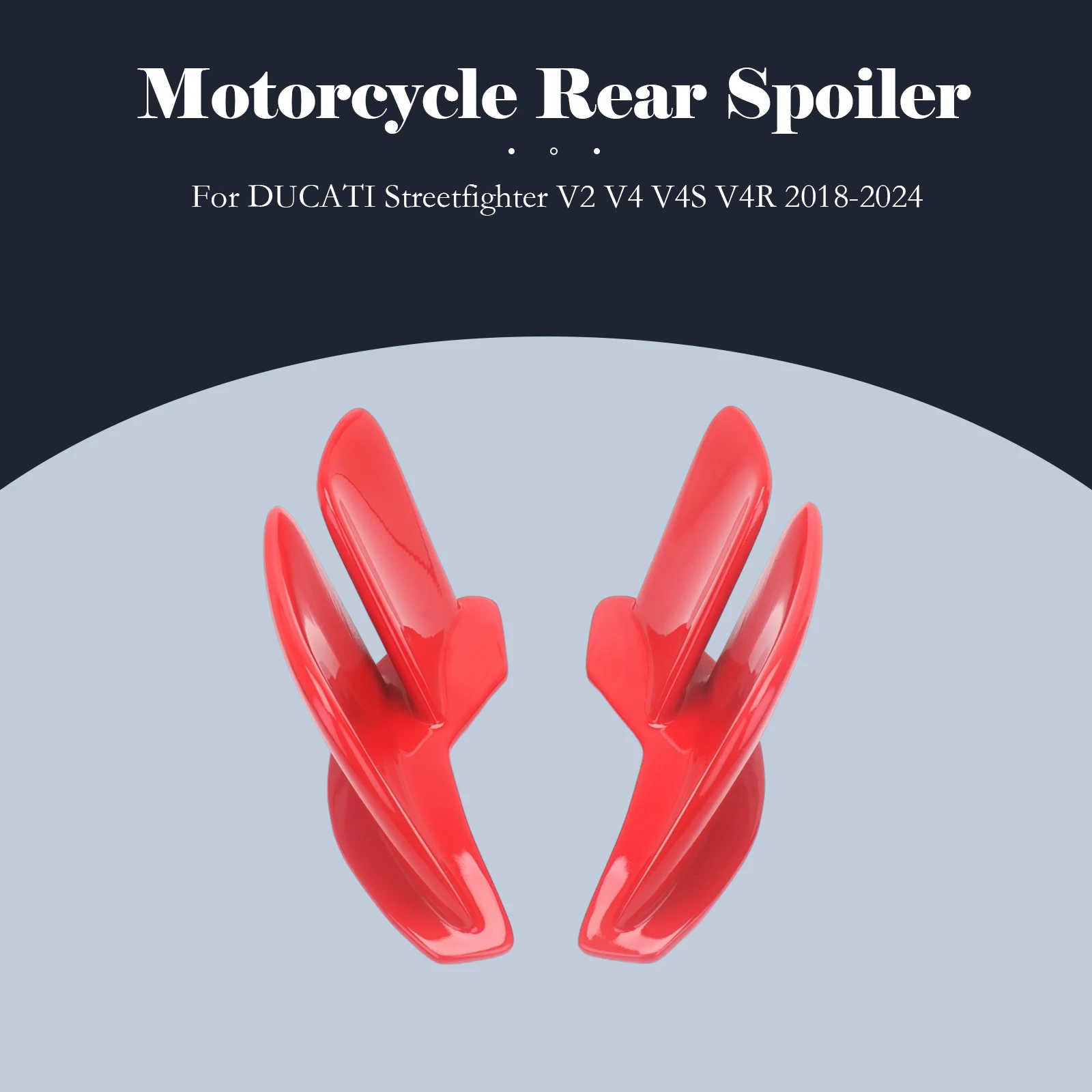 For Ducati Panigale V2 V4 V4S V4R Streetfighter V2 V4 V4S V4R 2018-2024 GP Style Rear Wing Side Fin Fixed Aero Fairing Black
For Ducati Panigale V2 V4 V4S V4R Streetfighter V2 V4 V4S V4R 2018-2024 GP Style Rear Wing Side Fin Fixed Aero Fairing Black