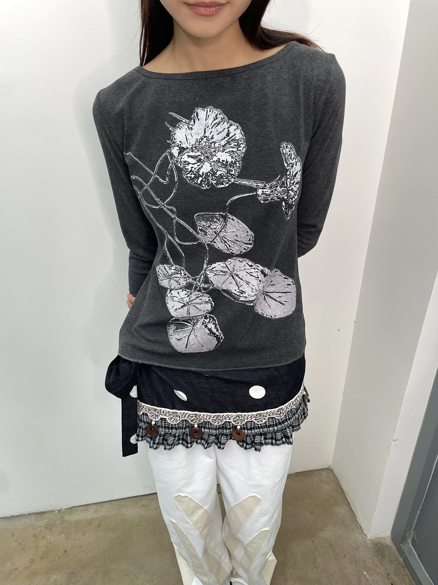 BornToChaos Original Front Ba Wear Cotton Long Sve Printed Neutral T-irt Women's Base irt Elastic Casual Sle Flora...
BornToChaos Original Front Ba Wear Cotton Long Sve Printed Neutral T-irt Women's Base irt Elastic Casual Sle Flora...