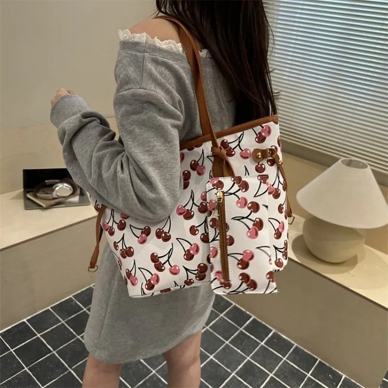 Multi-Color Faux Leather Shoulder Bag with Cherry Print, Casual Style for Daily Work Shopping Commuting Travel Bag for Women
Multi-Color Faux Leather Shoulder Bag with Cherry Print, Casual Style for Daily Work Shopping Commuting Travel Bag for Women