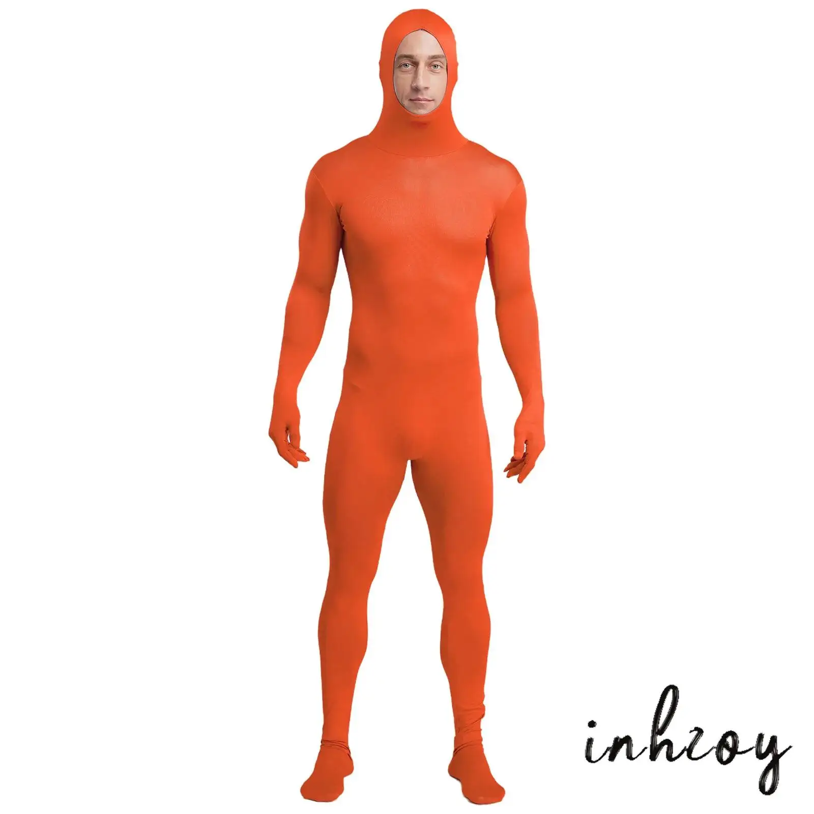 Womens Mens Full-body Unitard Open Face Hood Gloved Sleeves Footed Hooded Jumpsuit One-piece Zentai Bodysuit for Raves Cosplay
Womens Mens Full-body Unitard Open Face Hood Gloved Sleeves Footed Hooded Jumpsuit One-piece Zentai Bodysuit for Raves Cosplay