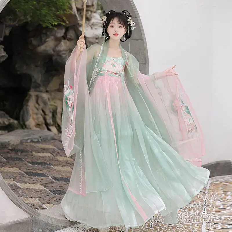 Chinese Hanfu Dress Women Tang Dynasty Ancient Traditional Green Embroidery Hanfu Dress FemaleCosplay Costume Hanfu Party Outfit
Chinese Hanfu Dress Women Tang Dynasty Ancient Traditional Green Embroidery Hanfu Dress FemaleCosplay Costume Hanfu Party Outfit