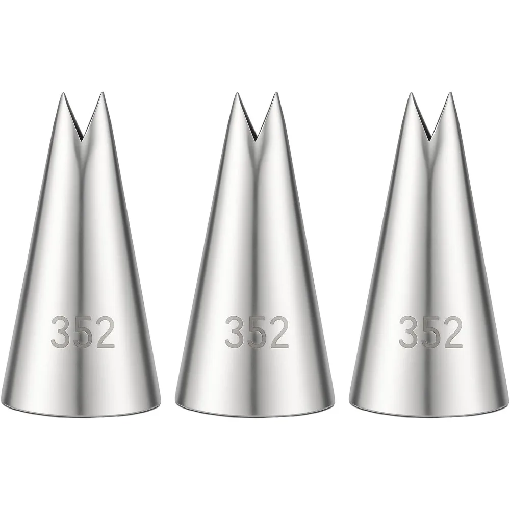 Set of 3 Stainless Steel Piping Tips for Elegant Floral Cake Decoration
Set of 3 Stainless Steel Piping Tips for Elegant Floral Cake Decoration