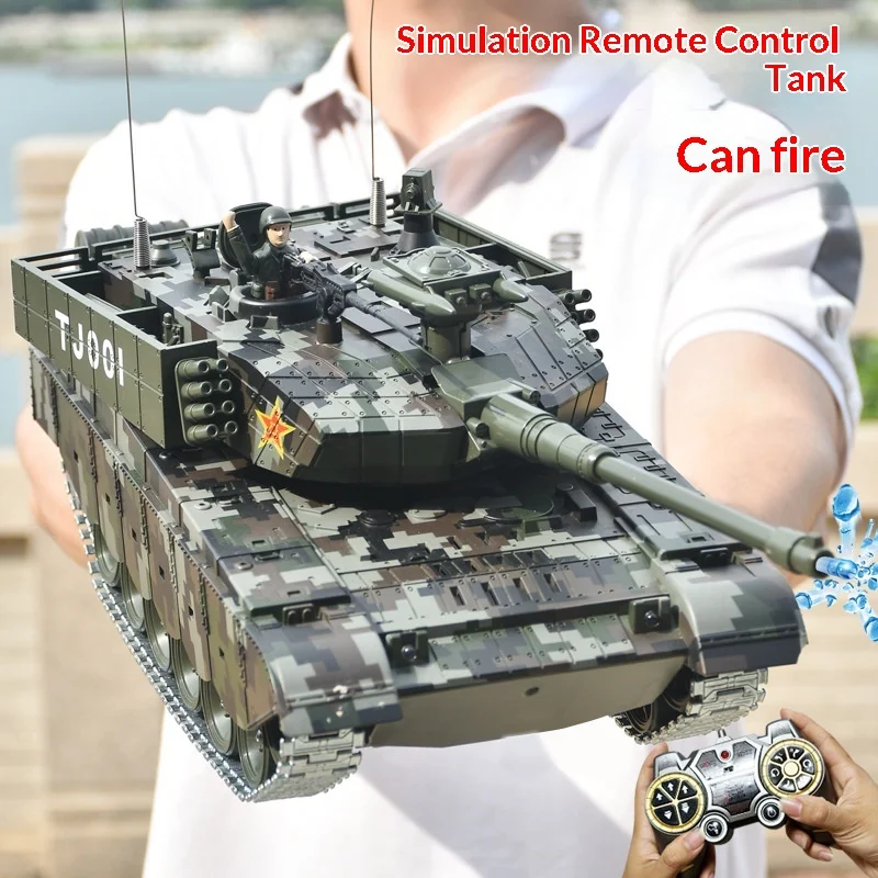 Remote Control Tank 99G Main Battle Tank 24G Metal Track Rechargeable Simulated Shoot Sound Effect Smoke Off Road Battle Model
Remote Control Tank 99G Main Battle Tank 24G Metal Track Rechargeable Simulated Shoot Sound Effect Smoke Off Road Battle Model