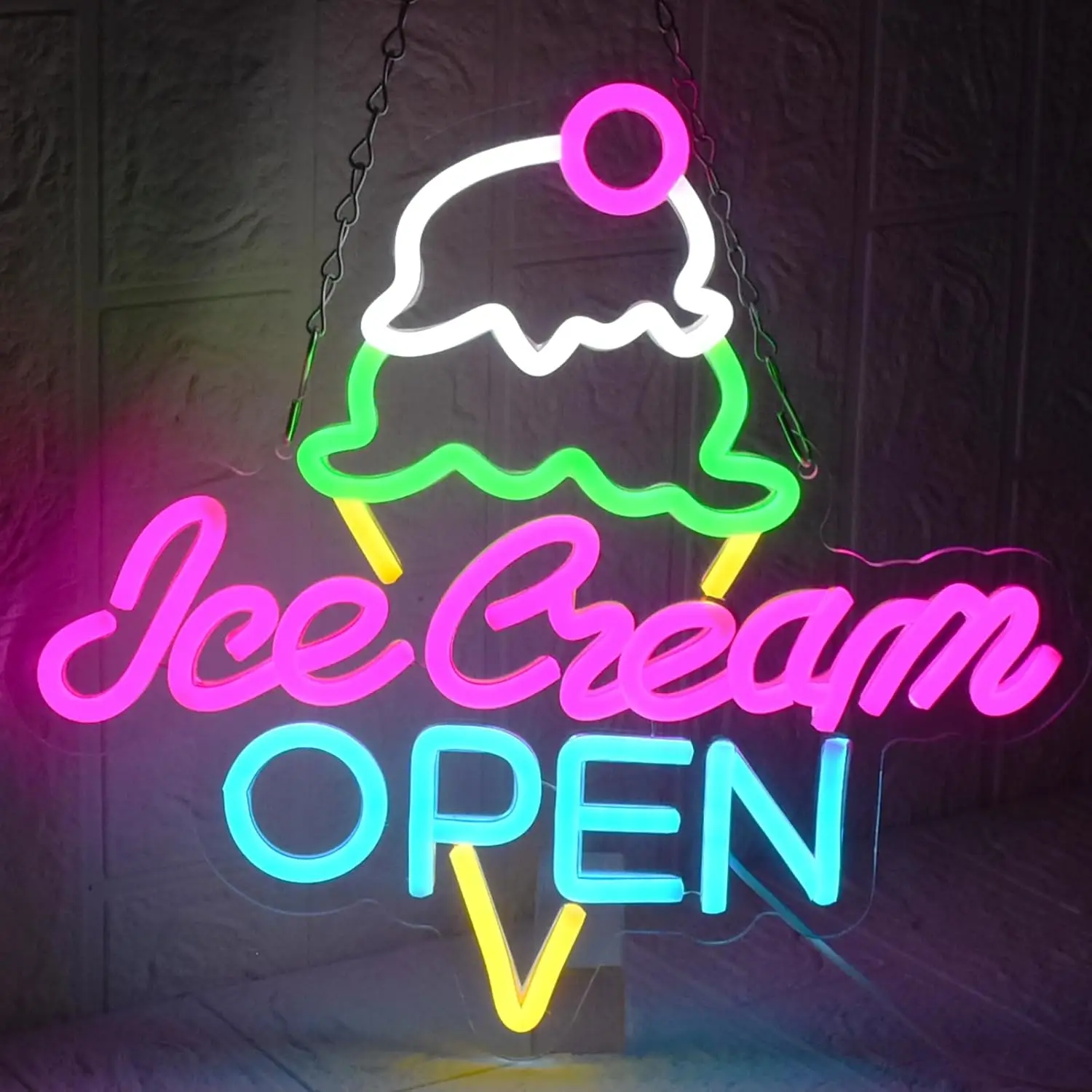 Ice Cream Open Sign Neon Light Trendy healing light, USB portable, healing on the go
Ice Cream Open Sign Neon Light Trendy healing light, USB portable, healing on the go