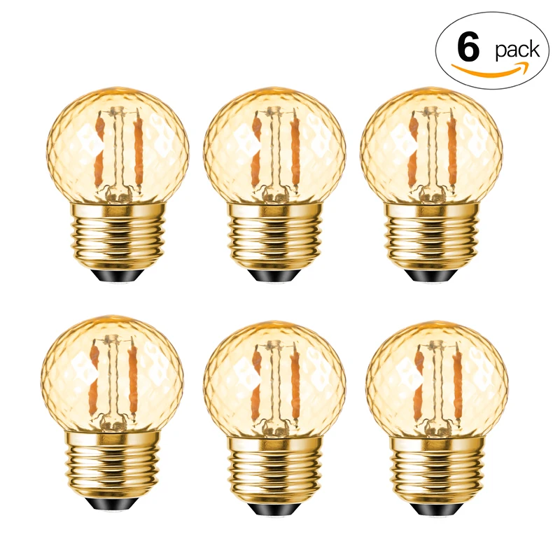 Vintage Pineapple LED Filament Light Bulb E27 220V Dimmable G40 Mini Night Light for Outdoor String Light Christmas Decoration
Vintage Pineapple LED Filament Light Bulb E27 220V Dimmable G40 Mini Night Light for Outdoor String Light Christmas Decoration