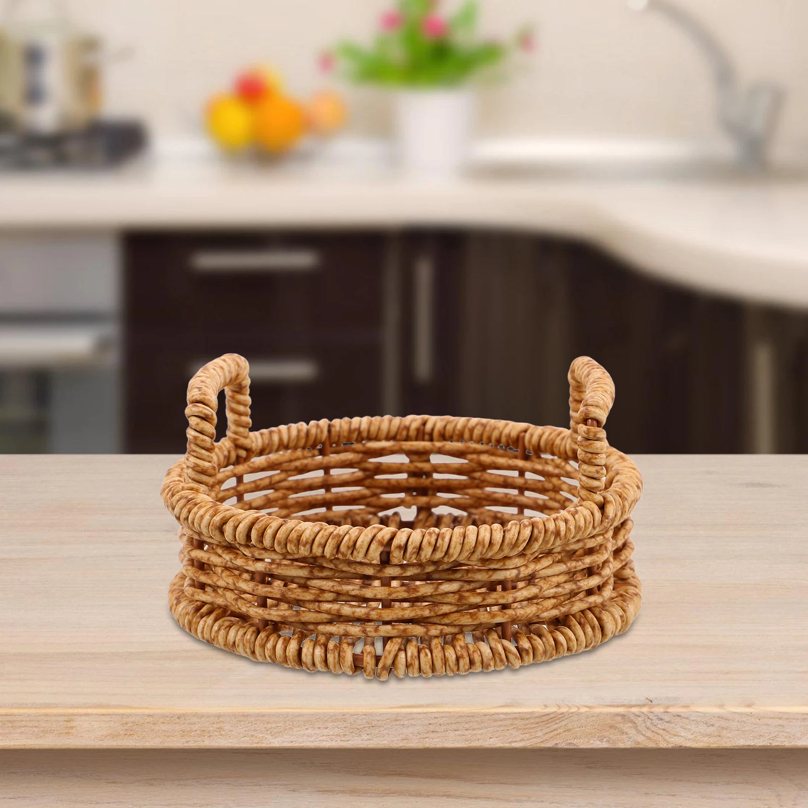 Rattan Bread Baskets Handwoven Small Tray Countertop Fruit Kitchen Storage Round Japanese Style Plastic Reusable Stable
Rattan Bread Baskets Handwoven Small Tray Countertop Fruit Kitchen Storage Round Japanese Style Plastic Reusable Stable