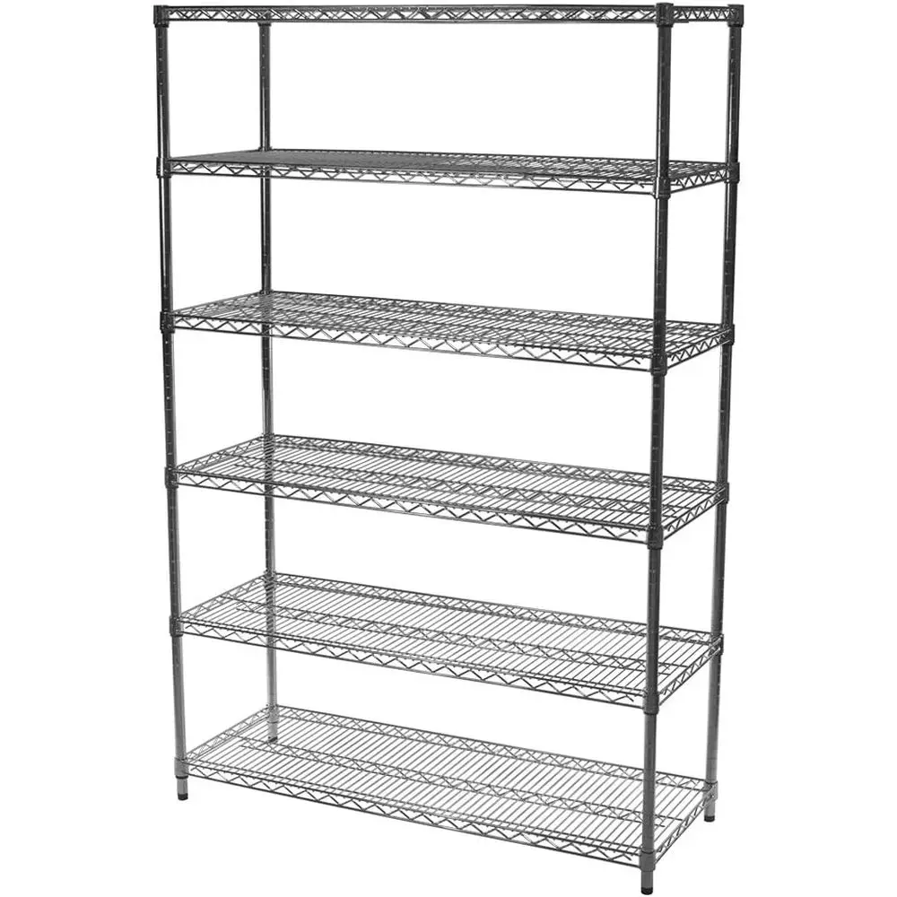 Стеллаж из хромированной проволоки - глубина 14 дюймов, ширина 42 дюйма, высота 72 дюйма, 6-ярусный, выдерживает нагрузку до 800 фунтов.
Стеллаж из хромированной проволоки - глубина 14 дюймов, ширина 42 дюйма, высота 72 дюйма, 6-ярусный, выдерживает нагрузку до 800 фунтов.