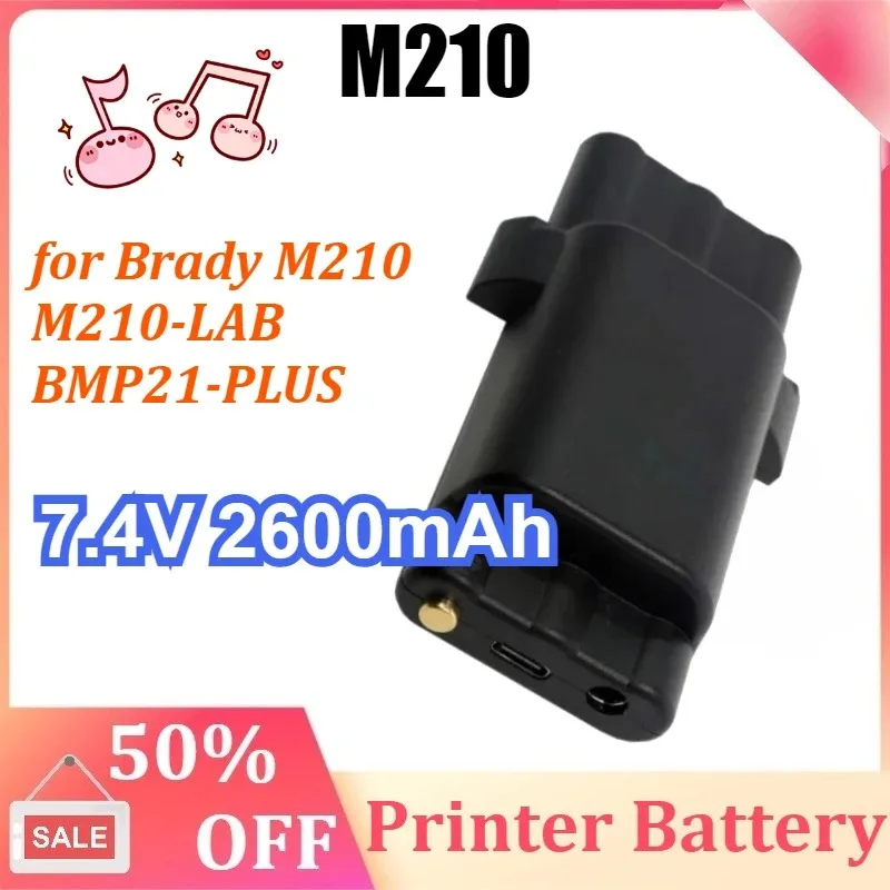 M210 Type-C Charging Large Capacity 7.4V 2600mAh/19.24Wh for Brady Printer M210 M210-LAB BMP21-PLUS Printer Battery
M210 Type-C Charging Large Capacity 7.4V 2600mAh/19.24Wh for Brady Printer M210 M210-LAB BMP21-PLUS Printer Battery