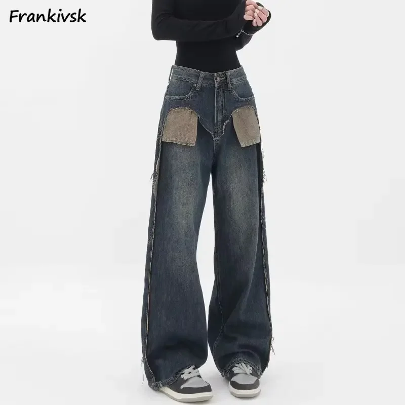 S-5XL Jeans Women Patchwork Design Harajuku Vintage New Autumn Stylish Ladies Trousers All-match Baggy Clothing Street Denim BF
S-5XL Jeans Women Patchwork Design Harajuku Vintage New Autumn Stylish Ladies Trousers All-match Baggy Clothing Street Denim BF