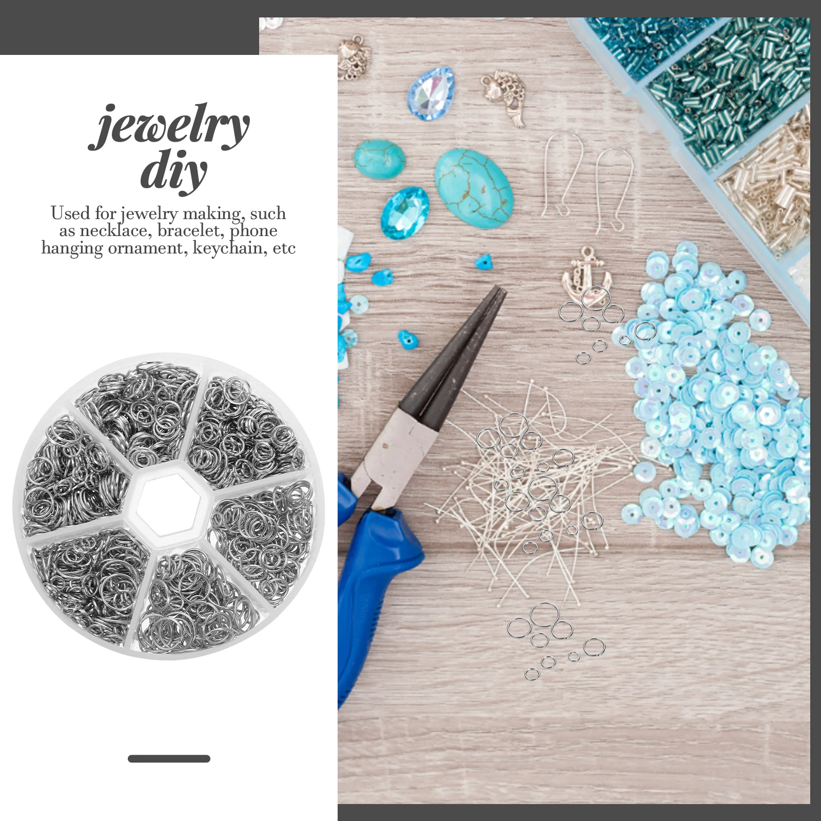 1390pcs 1 Box Jewelry Making Jump Rings Durable Open Rings Diy Necklaces Bracelets Charms Repair Kit Handmade Accessories
1390pcs 1 Box Jewelry Making Jump Rings Durable Open Rings Diy Necklaces Bracelets Charms Repair Kit Handmade Accessories