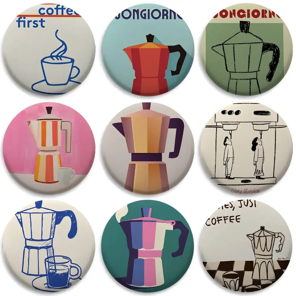 Modern Trendy Pasta Coffee Badges Round Exquisite Badge Brooches Creative Pins For Clothes Hat Backpack Gift Accessories
Modern Trendy Pasta Coffee Badges Round Exquisite Badge Brooches Creative Pins For Clothes Hat Backpack Gift Accessories