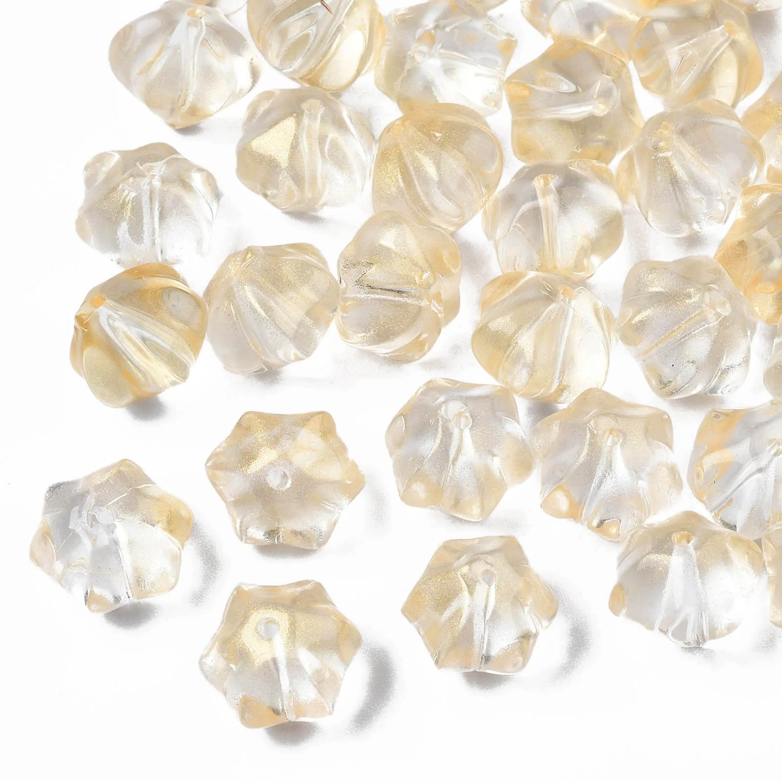100pcs Transparent Glass Beads with Glitter Powder Flower Loose Spacer Bead For DIY Handmade Bracelet Necklace Jewelry Making
100pcs Transparent Glass Beads with Glitter Powder Flower Loose Spacer Bead For DIY Handmade Bracelet Necklace Jewelry Making