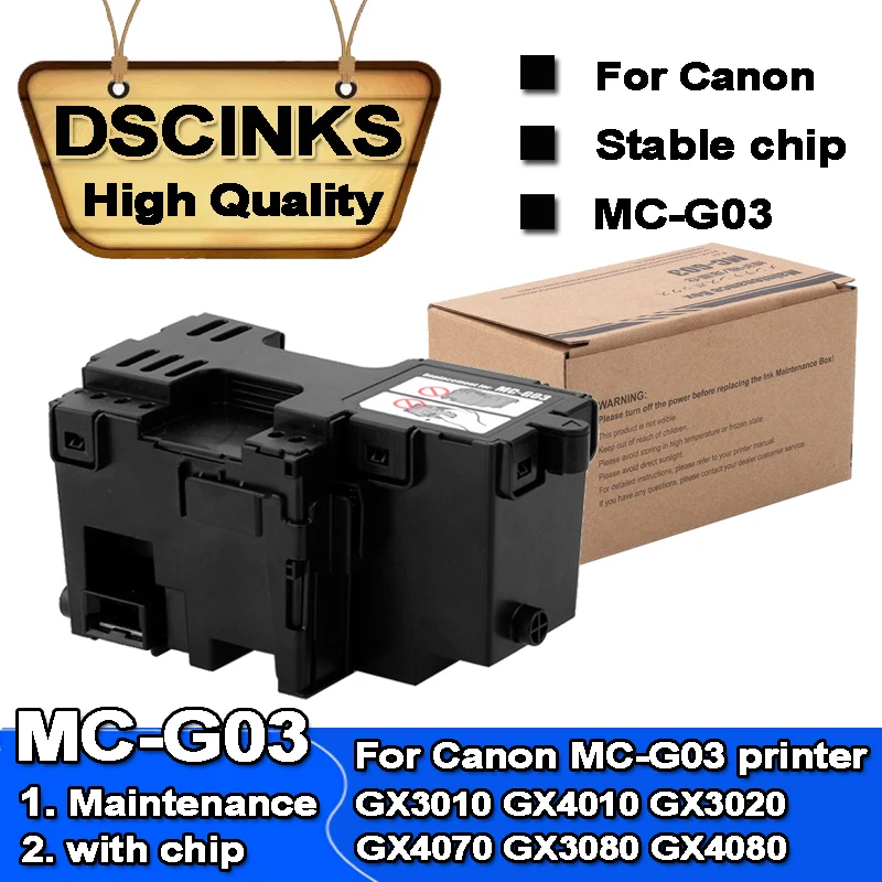MC-G03 резервуар для обслуживания принтера Canon GX3010 GX4010 GX3020 GX4070 GX3080 GX4080 GX3090 GX4030 GX3040 GX4040 GX3050 GX4050
MC-G03 резервуар для обслуживания принтера Canon GX3010 GX4010 GX3020 GX4070 GX3080 GX4080 GX3090 GX4030 GX3040 GX4040 GX3050 GX4050