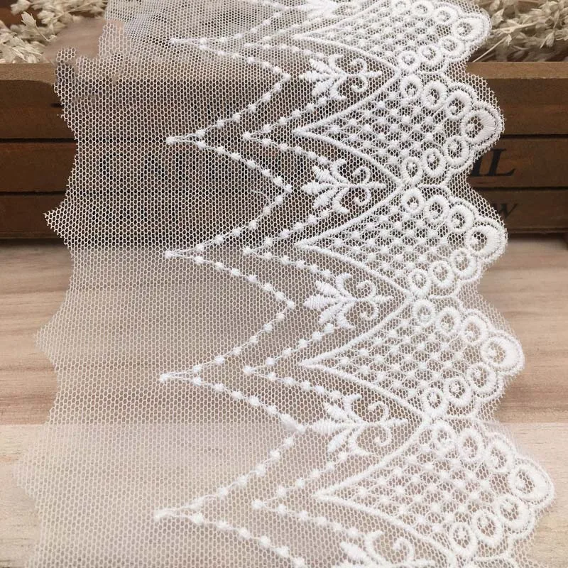 30Yards 9.5cm White Black Pink Embroidered Mesh Lace Garment Lace Trims Trimmings DIY Sewing Accessories
30Yards 9.5cm White Black Pink Embroidered Mesh Lace Garment Lace Trims Trimmings DIY Sewing Accessories