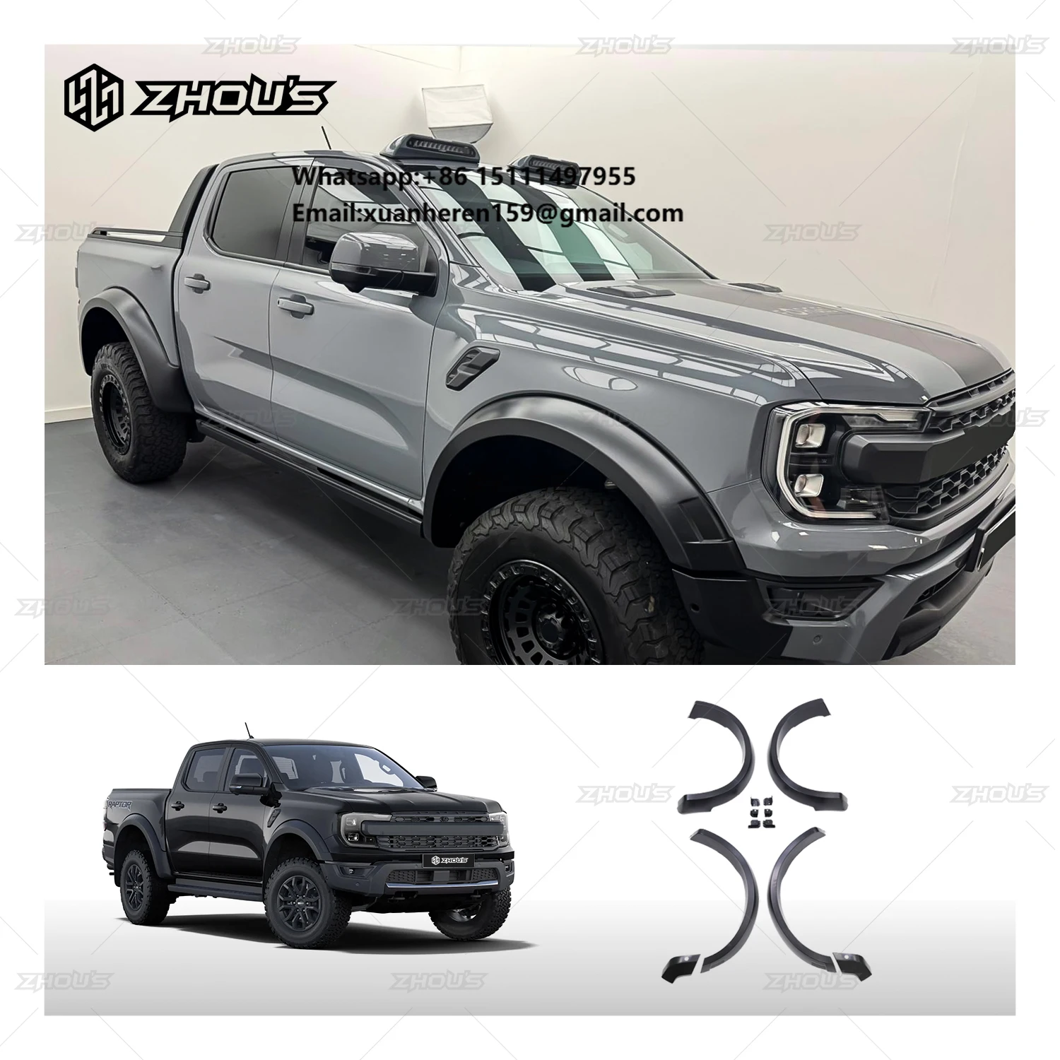 Car Auto Parts Extension Wide Wheel Arches 4x4 Fender Flares for Ford Ranger Raptor Accessories
Car Auto Parts Extension Wide Wheel Arches 4x4 Fender Flares for Ford Ranger Raptor Accessories