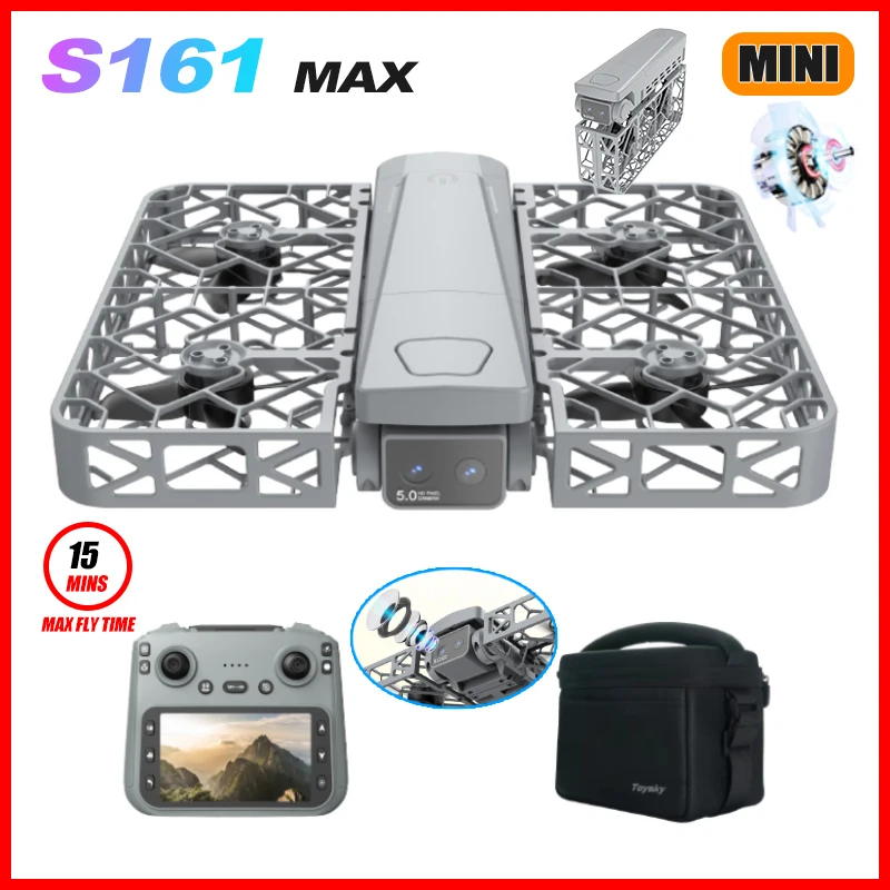 Mini Drone Flying Camera S161 RC Dron Screen Control 4K HD Aerial Photography Brushless Full Enclosure Flying Machine Quadcopter
Mini Drone Flying Camera S161 RC Dron Screen Control 4K HD Aerial Photography Brushless Full Enclosure Flying Machine Quadcopter