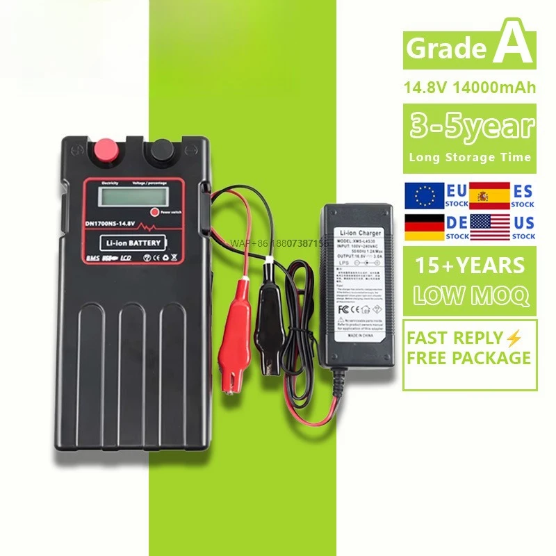 Li-Ion 14.8V 14000 mAh High Capacity DN1700NS Battery Pack Rechargeable Battery for Electric Fishing Wheels
Li-Ion 14.8V 14000 mAh High Capacity DN1700NS Battery Pack Rechargeable Battery for Electric Fishing Wheels