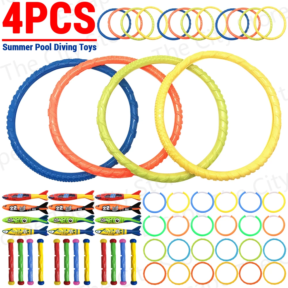 4Pcs Summer Diving Toys Multicolor Underwater Cartoon Pool Sinking Toys Creative Swim Dive Toy Set Swimming Pool Accessories
4Pcs Summer Diving Toys Multicolor Underwater Cartoon Pool Sinking Toys Creative Swim Dive Toy Set Swimming Pool Accessories