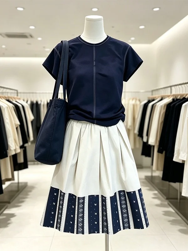 Summer New plus Size Women's A-Line Skirt Set High Waist Asymmetrical Korean Style Commute Fashion Casual Floral Print
Summer New plus Size Women's A-Line Skirt Set High Waist Asymmetrical Korean Style Commute Fashion Casual Floral Print