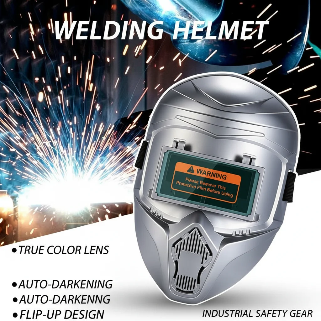 High Definition Flip Type Welding Face Mask Protective True Color Glossy Cover with Breathable Hole Automatic Dimming for Head M
High Definition Flip Type Welding Face Mask Protective True Color Glossy Cover with Breathable Hole Automatic Dimming for Head M