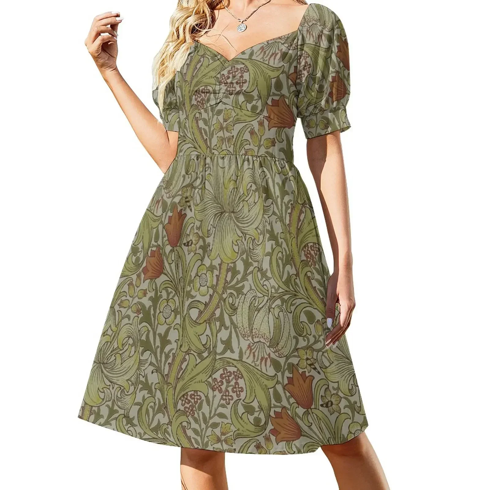 William Morris Floral lily willow art print design Short-Sleeved Dress Party dresses for women Woman clothes Dress
William Morris Floral lily willow art print design Short-Sleeved Dress Party dresses for women Woman clothes Dress