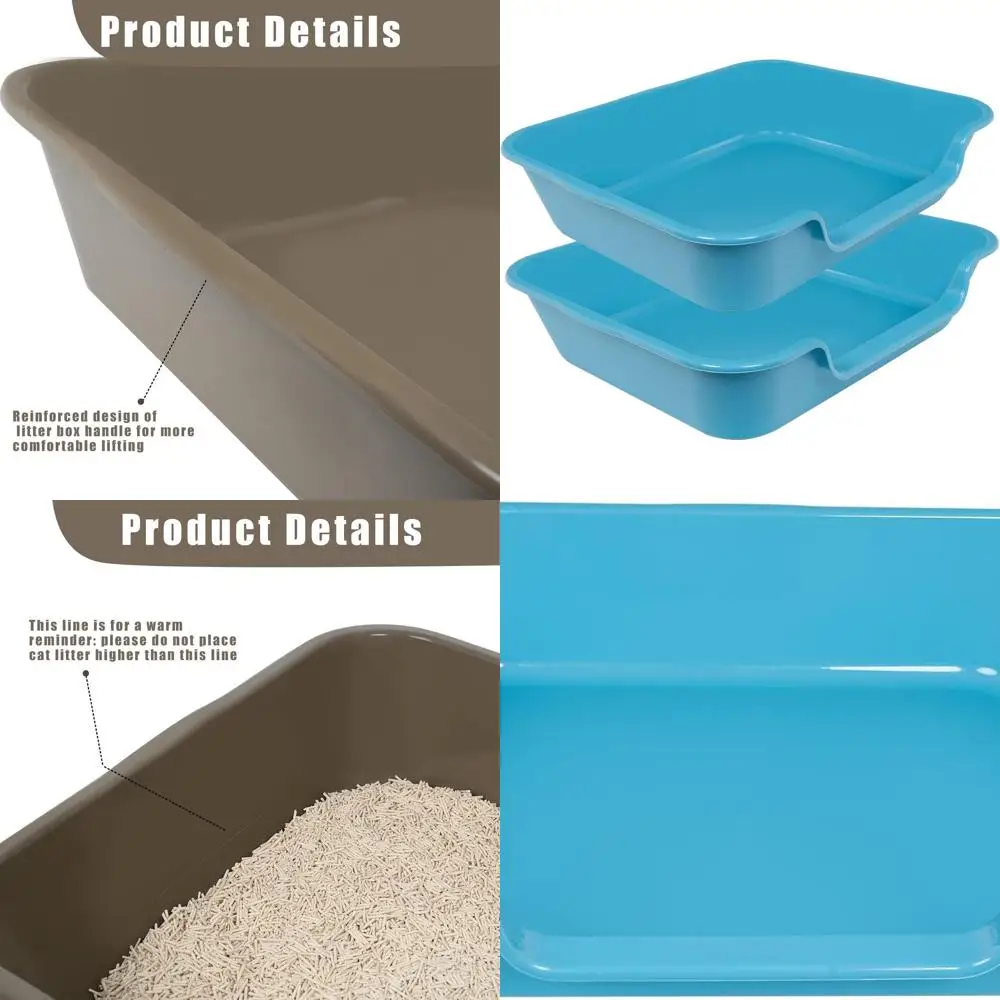 Большой лоток для туалета для собак из АБС-пластика, низкий вход, увеличенный размер для пожилых кошек и крупных животных, светло-голубой, 24x20
Большой лоток для туалета для собак из АБС-пластика, низкий вход, увеличенный размер для пожилых кошек и крупных животных, светло-голубой, 24x20