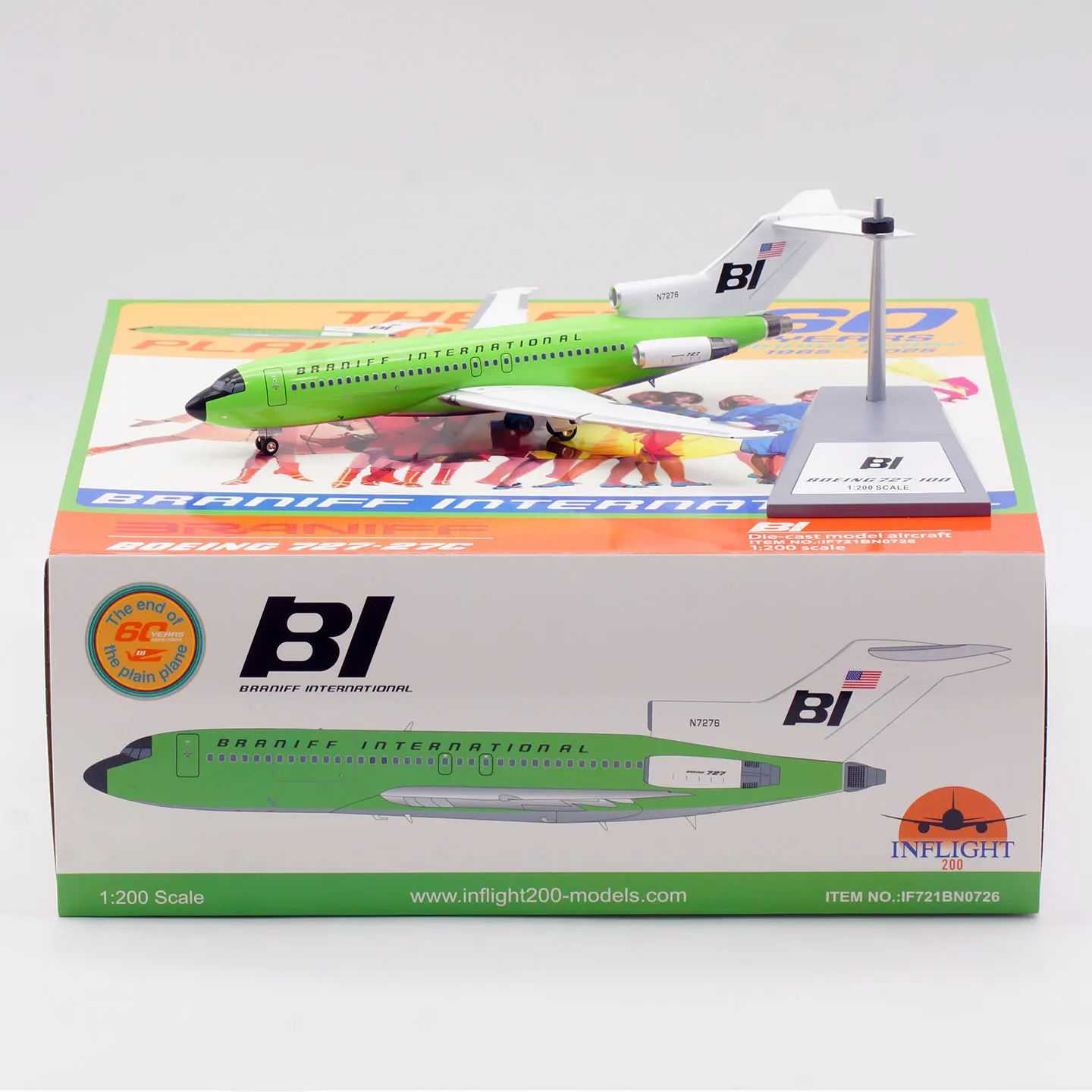 IF721BN0726 Alloy Collectible Plane Gift INFLIGHT 1:200 BRANIFF INTERNATIONAL Boeing B727-100 Diecast Aircraft Jet Model N7276
IF721BN0726 Alloy Collectible Plane Gift INFLIGHT 1:200 BRANIFF INTERNATIONAL Boeing B727-100 Diecast Aircraft Jet Model N7276
