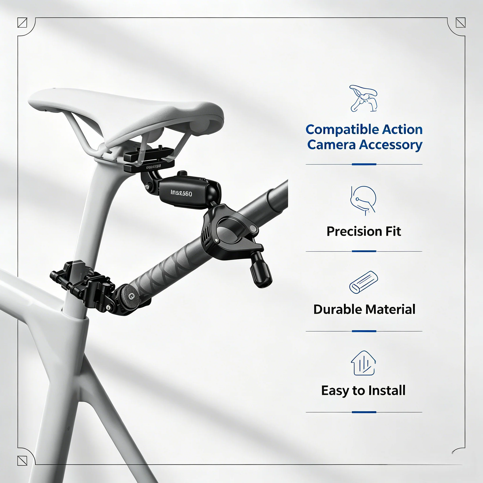 Bicycle Rear Seatpost Tail Mount Kit 3rd Person POV Camera Holder For Insta360 X5 GO Ultra Ace Pro 2 Cycling Accessory
Bicycle Rear Seatpost Tail Mount Kit 3rd Person POV Camera Holder For Insta360 X5 GO Ultra Ace Pro 2 Cycling Accessory