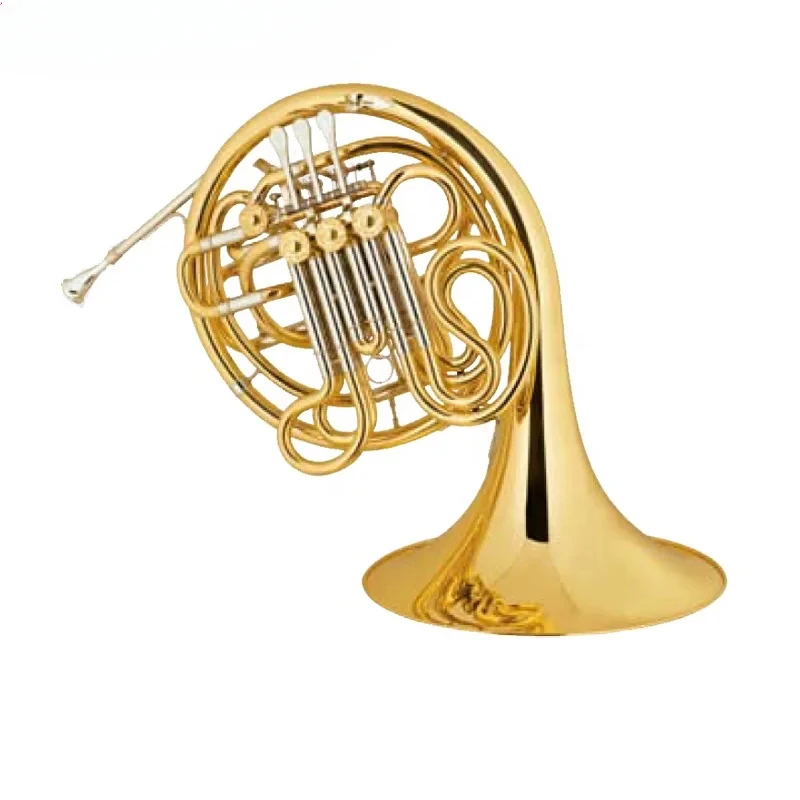Bb / F Tone / Key Gold Lacquer Integrated / Unibody / One-piece Yellow Brass Bell Rotary Four Keys Double French Horn (JFH-330)
Bb / F Tone / Key Gold Lacquer Integrated / Unibody / One-piece Yellow Brass Bell Rotary Four Keys Double French Horn (JFH-330)