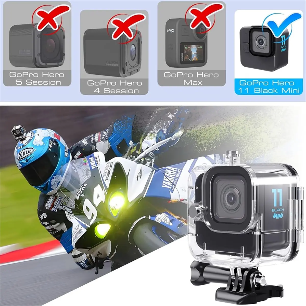 Водонепроницаемый корпус A23G для GoPro Hero11 Black Mini, защитный чехол для подводного плавания на глубине до 60 метров
Водонепроницаемый корпус A23G для GoPro Hero11 Black Mini, защитный чехол для подводного плавания на глубине до 60 метров