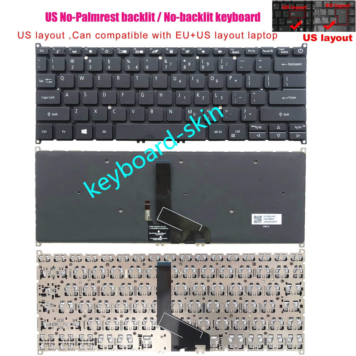 Новая американская клавиатура без подсветки для ноутбука Acer Swift 3 SF313-51, SF314-42, SF314-57-58-59, Swift 5 SF514-52-553-554-55
Новая американская клавиатура без подсветки для ноутбука Acer Swift 3 SF313-51, SF314-42, SF314-57-58-59, Swift 5 SF514-52-553-554-55