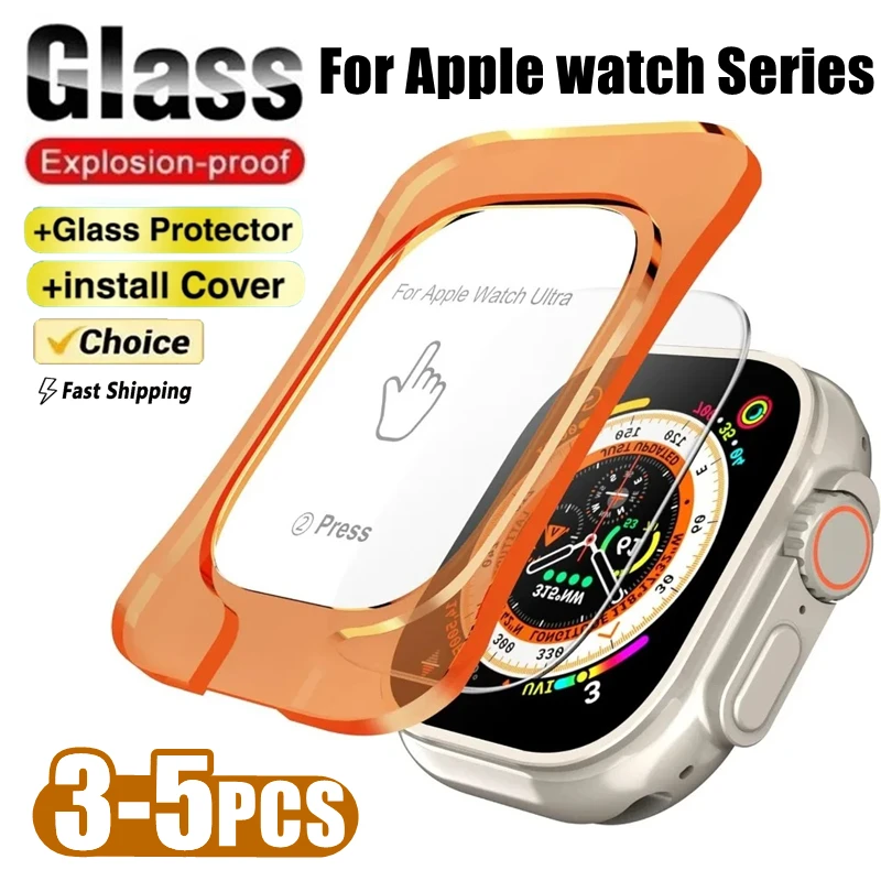 3-5Pcs Tempered Glass Screen Protector For Apple Watch Ultra 49mm Accessories HD Film iWatch Ultra automatic installation
3-5Pcs Tempered Glass Screen Protector For Apple Watch Ultra 49mm Accessories HD Film iWatch Ultra automatic installation