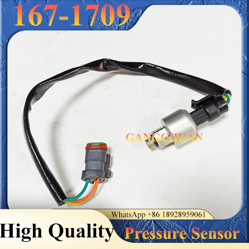 High Quality Oil Pressure Sensor 167-1709 1671709 for Caterpillar CAT 3116 3126 3408E 3412E Excavator Spare Parts
High Quality Oil Pressure Sensor 167-1709 1671709 for Caterpillar CAT 3116 3126 3408E 3412E Excavator Spare Parts