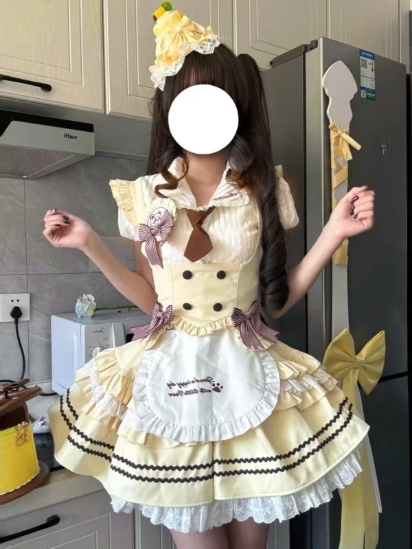 Cute Lolita Shirt Puffy Sleeve Bubbly Skirt Bowtie Soft Girl Short Sleeve Neck Three Piece Set Polyester Cake Skirt
Cute Lolita Shirt Puffy Sleeve Bubbly Skirt Bowtie Soft Girl Short Sleeve Neck Three Piece Set Polyester Cake Skirt