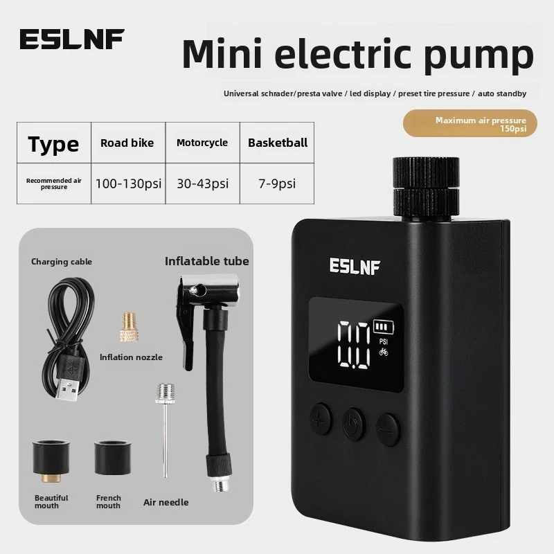 ESLNF Smart High-Pressure Electric Inflator Portable LED Digital Tire Pump
ESLNF Smart High-Pressure Electric Inflator Portable LED Digital Tire Pump
