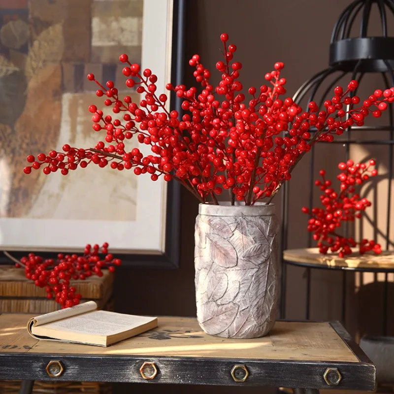 23'' Artificial Red Holly Berry for Christmas 6 Heads/Branch Real Touch Flowers for Xmas Home Hotel Restaurant Decorations Decor
23'' Artificial Red Holly Berry for Christmas 6 Heads/Branch Real Touch Flowers for Xmas Home Hotel Restaurant Decorations Decor