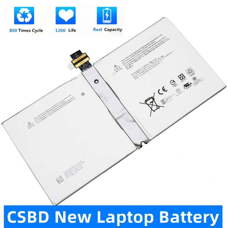 CSBD New G3HTA027H DYNR01 Laptop Battery For Microsoft Surface Pro 4 1724 12.3" Tablet 7.5V 38.2WH/5087mAh
CSBD New G3HTA027H DYNR01 Laptop Battery For Microsoft Surface Pro 4 1724 12.3" Tablet 7.5V 38.2WH/5087mAh