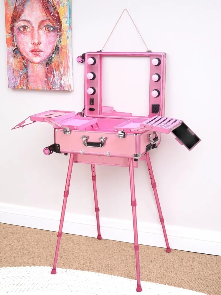 Профессиональный косметичка со светодиодной подсветкой и подставкой - перезаряжаемый портативный органайзер для макияжа из алюминиевого сплава большой емкости
Профессиональный косметичка со светодиодной подсветкой и подставкой - перезаряжаемый портативный органайзер для макияжа из алюминиевого сплава большой емкости