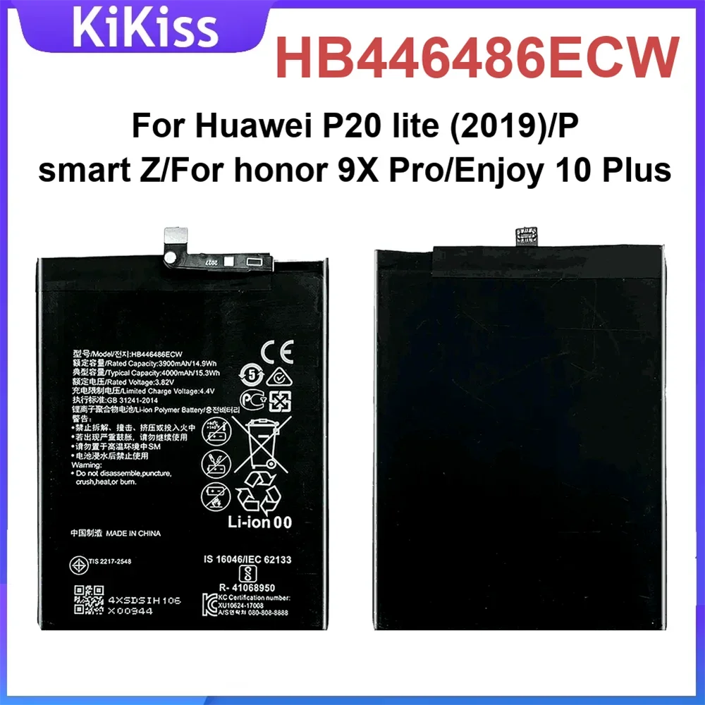 HB446486ECW Li-ion Battery For Huawei P20 lite (2019)/P smart Z/for honor 9X Pro/Nova5i/Enjoy 10 Plus
HB446486ECW Li-ion Battery For Huawei P20 lite (2019)/P smart Z/for honor 9X Pro/Nova5i/Enjoy 10 Plus
