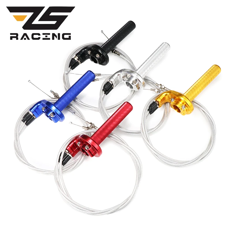 ZS Racing 7/8" 22mm Throttle Grip Motocross Accelerator Handle Grip with Dual Cables for Motorcycle Pit Bike
ZS Racing 7/8" 22mm Throttle Grip Motocross Accelerator Handle Grip with Dual Cables for Motorcycle Pit Bike